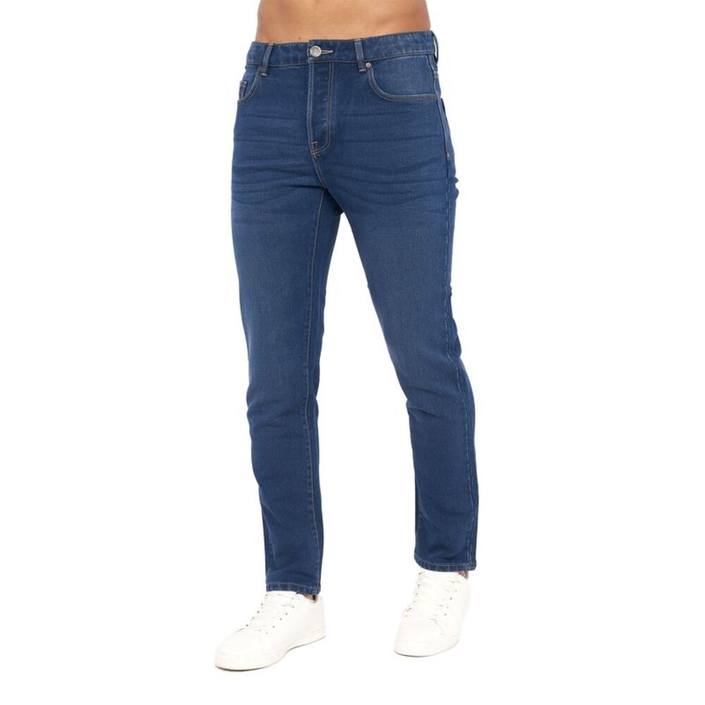 Crosshatch Mens Lampoons Slim Jeans / Stone Wash